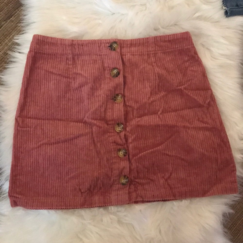 Forever 21 corduroy button up skirt
